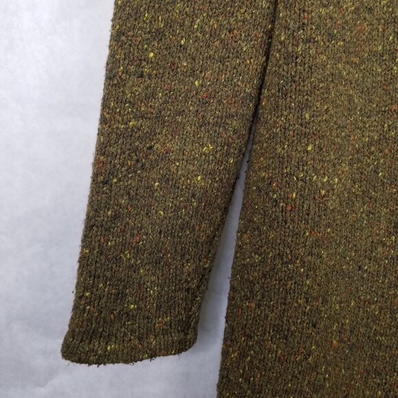 Sundance Full Zip Sweater Women's S Speckled Green Lambs Wool Cardigan Oversized - Picture 5 of 16